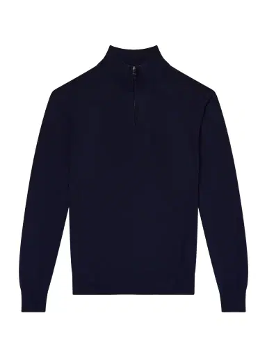 Canali Cotton Half-Zip Sweater - Men | Thumbnail 1 Canali Cotton Half-Zip Sweater - Men | Thumbnail 1