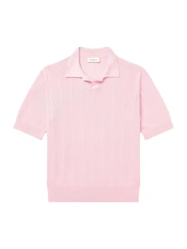 PIACENZA 1733 Knitted Silk and Cotton-Blend Polo Shirt - Men | Thumbnail 1 PIACENZA 1733 Knitted Silk and Cotton-Blend Polo Shirt - Men | Thumbnail 1