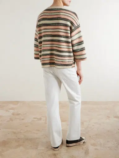 Visvim Burrow Striped Wool and Cashmere-Blend Sweater - Men | Thumbnail 4 Visvim Burrow Striped Wool and Cashmere-Blend Sweater - Men | Thumbnail 4