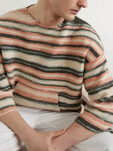 Visvim Burrow Striped Wool and Cashmere-Blend Sweater - Men | Thumbnail 5 Visvim Burrow Striped Wool and Cashmere-Blend Sweater - Men | Thumbnail 5