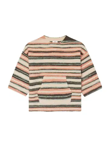 Visvim Burrow Striped Wool and Cashmere-Blend Sweater - Men | Thumbnail 1 Visvim Burrow Striped Wool and Cashmere-Blend Sweater - Men | Thumbnail 1