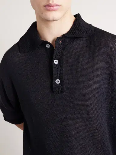 A Kind Of Guise Open-Knit Organic Cotton and Linen-Blend Polo Shirt - Men | Thumbnail 5 A Kind Of Guise Open-Knit Organic Cotton and Linen-Blend Polo Shirt - Men | Thumbnail 5