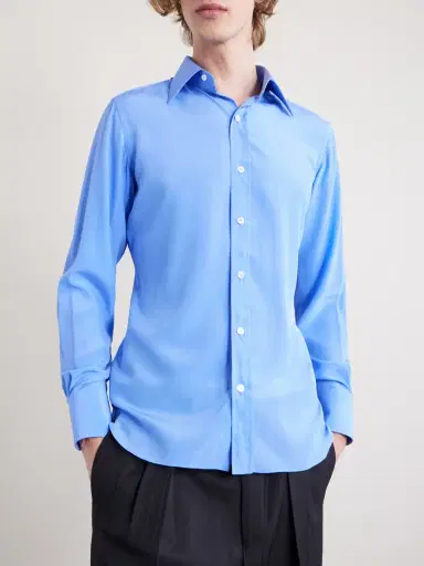 Tom Ford Silk-Charmeuse Shirt - Men | Thumbnail 2 Tom Ford Silk-Charmeuse Shirt - Men | Thumbnail 2