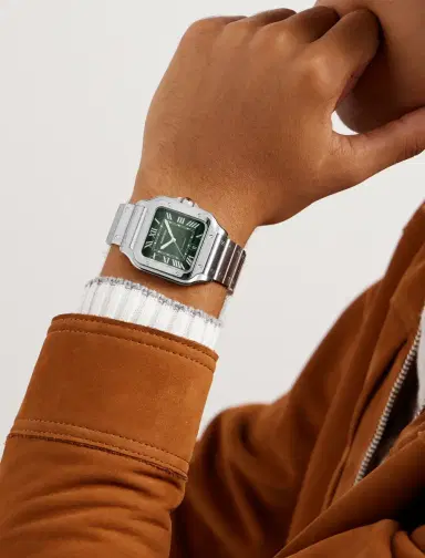 Cartier Santos de Automatic Interchangeable Stainless Steel Watch, Ref. WSSA0062 - Men | Thumbnail 2 Cartier Santos de Automatic Interchangeable Stainless Steel Watch, Ref. WSSA0062 - Men | Thumbnail 2