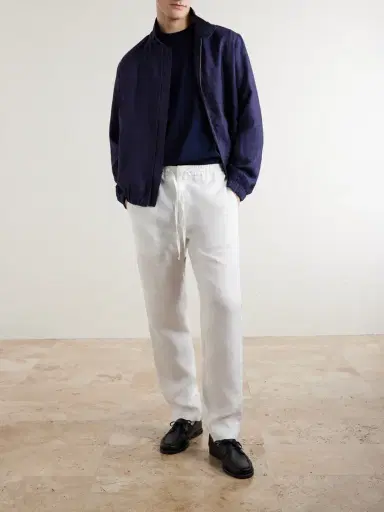 Canali Linen Bomber Jacket - Men | Thumbnail 2 Canali Linen Bomber Jacket - Men | Thumbnail 2