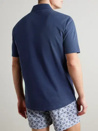 Frescobol Carioca Luca Cotton Polo Shirt - Men | Thumbnail 3 Frescobol Carioca Luca Cotton Polo Shirt - Men | Thumbnail 3