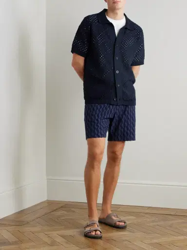 Frescobol Carioca Augusto Cotton-Blend Terry Drawstring Shorts - Men | Thumbnail 2 Frescobol Carioca Augusto Cotton-Blend Terry Drawstring Shorts - Men | Thumbnail 2
