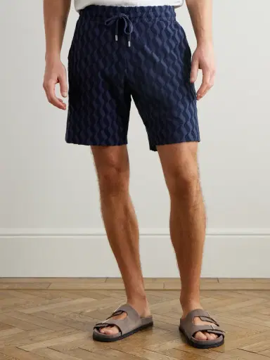 Frescobol Carioca Augusto Cotton-Blend Terry Drawstring Shorts - Men | Thumbnail 3 Frescobol Carioca Augusto Cotton-Blend Terry Drawstring Shorts - Men | Thumbnail 3
