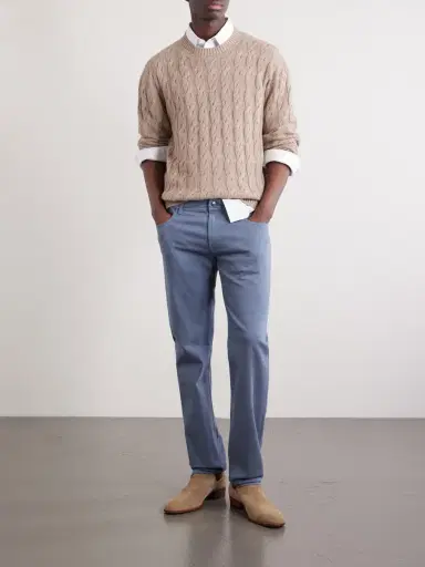 Canali Straight-Leg Garment-Dyed Stretch Jeans - Men | Thumbnail 2 Canali Straight-Leg Garment-Dyed Stretch Jeans - Men | Thumbnail 2