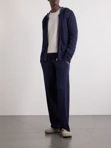 PIACENZA 1733 Knitted Silk and Linen-Blend Zip-Up Hoodie - Men | Thumbnail 2 PIACENZA 1733 Knitted Silk and Linen-Blend Zip-Up Hoodie - Men | Thumbnail 2