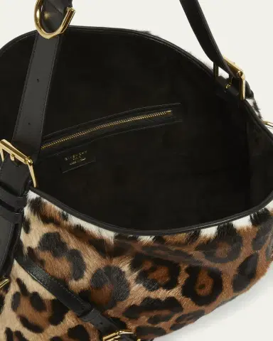 Givenchy Voyou Medium Leopard-Print Goat Hair Shoulder Bag | Thumbnail 4 Givenchy Voyou Medium Leopard-Print Goat Hair Shoulder Bag | Thumbnail 4