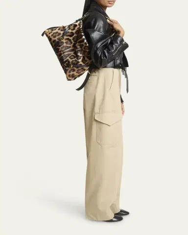 Givenchy Voyou Medium Leopard-Print Goat Hair Shoulder Bag | Thumbnail 5 Givenchy Voyou Medium Leopard-Print Goat Hair Shoulder Bag | Thumbnail 5