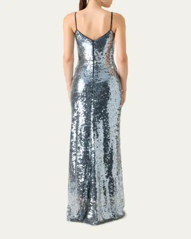 Akris Sequined V-Neck Slip Gown | Thumbnail 3 Akris Sequined V-Neck Slip Gown | Thumbnail 3
