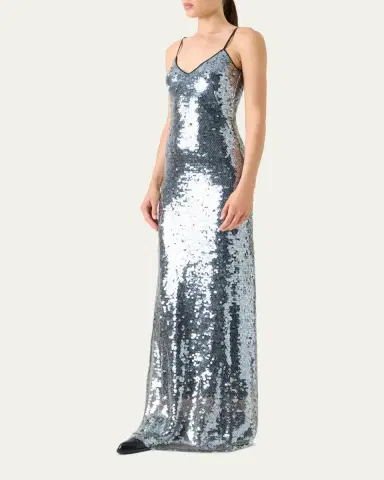 Akris Sequined V-Neck Slip Gown | Thumbnail 4 Akris Sequined V-Neck Slip Gown | Thumbnail 4