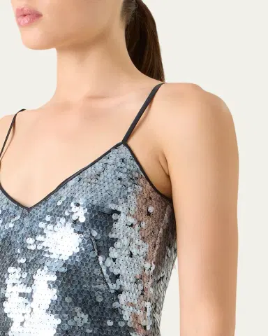 Akris Sequined V-Neck Slip Gown | Thumbnail 5 Akris Sequined V-Neck Slip Gown | Thumbnail 5