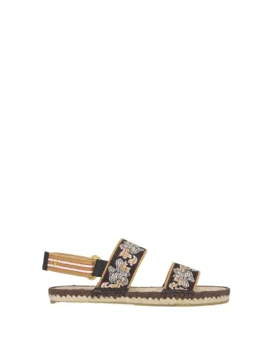 Valentino Garavani Bribri Embroidered Flat Espadrille Sandals | Thumbnail 1 Valentino Garavani Bribri Embroidered Flat Espadrille Sandals | Thumbnail 1