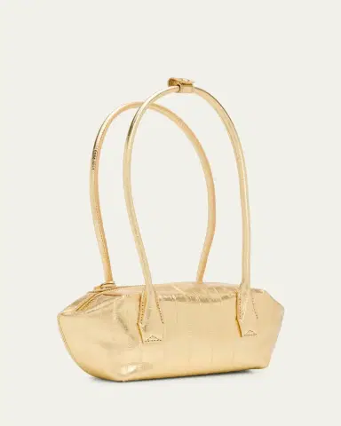 Oroton Breeze Metallic Leather Baguette Shoulder Bag | Thumbnail 3 Oroton Breeze Metallic Leather Baguette Shoulder Bag | Thumbnail 3