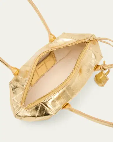 Oroton Breeze Metallic Leather Baguette Shoulder Bag | Thumbnail 4 Oroton Breeze Metallic Leather Baguette Shoulder Bag | Thumbnail 4