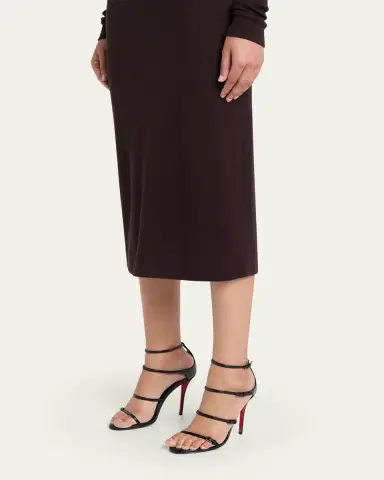 Christian Louboutin 100mm Millenium Strappy Leather Sandals | Thumbnail 2 Christian Louboutin 100mm Millenium Strappy Leather Sandals | Thumbnail 2