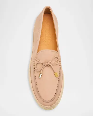 Tod's Nubuck Suede and Raffia Loafers | Thumbnail 6 Tod's Nubuck Suede and Raffia Loafers | Thumbnail 6