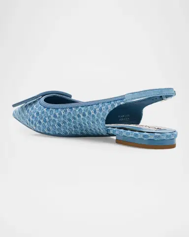Roger Vivier Gommettine Denim Slingback Flats | Thumbnail 4 Roger Vivier Gommettine Denim Slingback Flats | Thumbnail 4