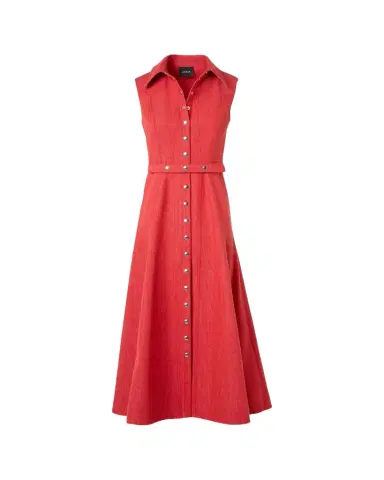 Akris Sleeveless Belted Denim Midi Shirtdress | Thumbnail 1 Akris Sleeveless Belted Denim Midi Shirtdress | Thumbnail 1