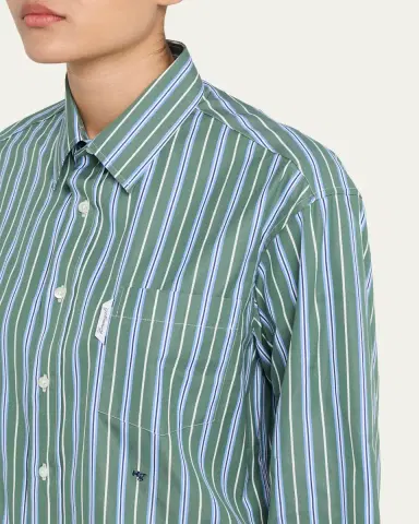 HOMMEGIRLS Striped Oxford Button-Down Shirt | Thumbnail 5 HOMMEGIRLS Striped Oxford Button-Down Shirt | Thumbnail 5