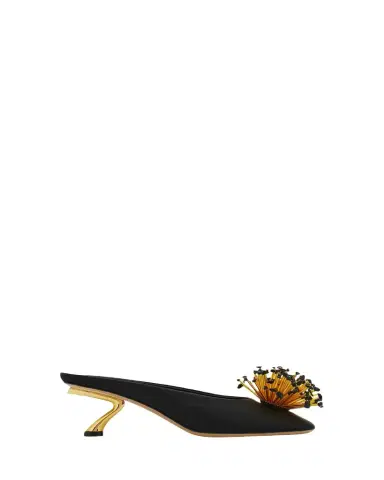 Ferragamo 55mm Safi Beaded Satin Mules | Thumbnail 1 Ferragamo 55mm Safi Beaded Satin Mules | Thumbnail 1