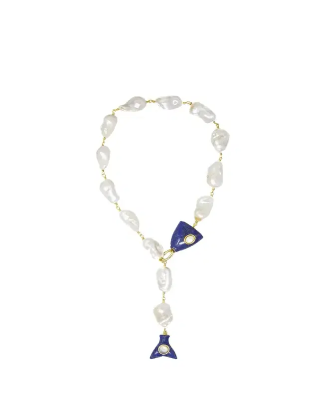 Baroque Pearl Head to Tail Y-Necklace Baroque Pearl Head to Tail Y-Necklace