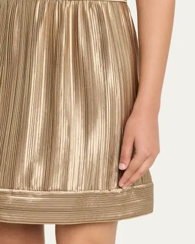 Giorgio Armani Strapless Metallic Pleated Bustier Mini Dress | Thumbnail 5 Giorgio Armani Strapless Metallic Pleated Bustier Mini Dress | Thumbnail 5
