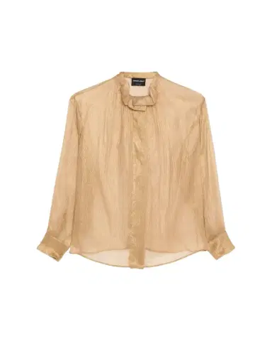 Giorgio Armani Metallic Silk Button-Down Shirt | Thumbnail 1 Giorgio Armani Metallic Silk Button-Down Shirt | Thumbnail 1