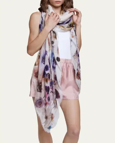 Faliero Sarti Panse Metallic Floral Shawl | Thumbnail 2 Faliero Sarti Panse Metallic Floral Shawl | Thumbnail 2