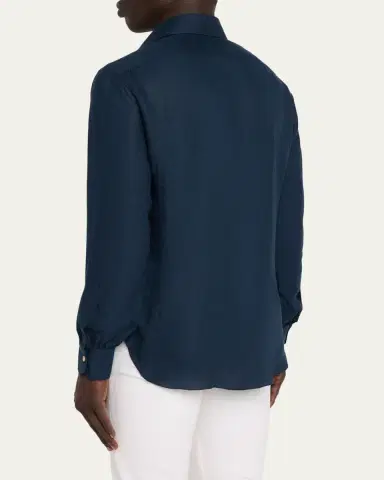 Kiton Men's Linen Button-Down Shirt | Thumbnail 3 Kiton Men's Linen Button-Down Shirt | Thumbnail 3