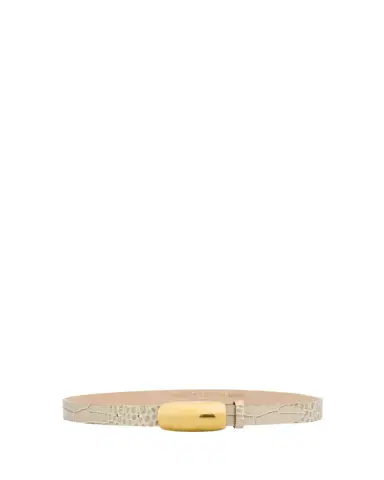 L'Agence Marlowe Croc-Embossed Leather Belt | Thumbnail 1 L'Agence Marlowe Croc-Embossed Leather Belt | Thumbnail 1