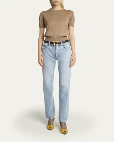 Saint Laurent Relaxed Slim-Leg Ankle Jeans | Thumbnail 2 Saint Laurent Relaxed Slim-Leg Ankle Jeans | Thumbnail 2