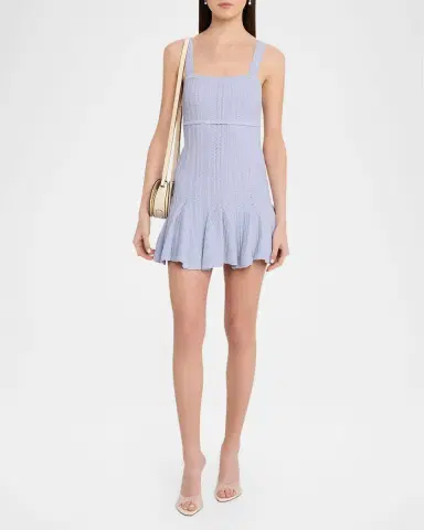LoveShackFancy Tabatha Pointelle Knit Mini Dress | Thumbnail 2 LoveShackFancy Tabatha Pointelle Knit Mini Dress | Thumbnail 2
