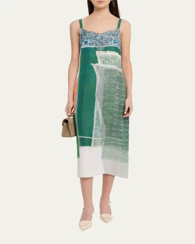 Jason Wu Collection x Robert Rauschenberg Platter-Print Midi Slip Dress | Thumbnail 2 Jason Wu Collection x Robert Rauschenberg Platter-Print Midi Slip Dress | Thumbnail 2