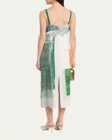 Jason Wu Collection x Robert Rauschenberg Platter-Print Midi Slip Dress | Thumbnail 3 Jason Wu Collection x Robert Rauschenberg Platter-Print Midi Slip Dress | Thumbnail 3