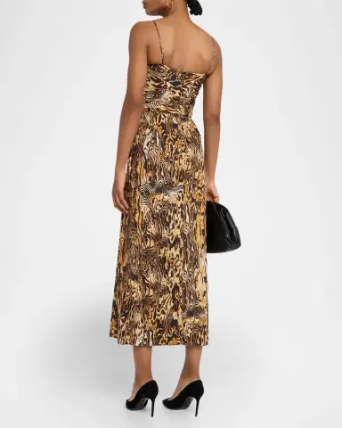 Adam Lippes Cari Abstract-Print Draped Ankle Dress | Thumbnail 7 Adam Lippes Cari Abstract-Print Draped Ankle Dress | Thumbnail 7