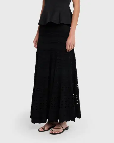 Ulla Johnson Annisa Eyelet Knit Maxi Skirt | Thumbnail 3 Ulla Johnson Annisa Eyelet Knit Maxi Skirt | Thumbnail 3