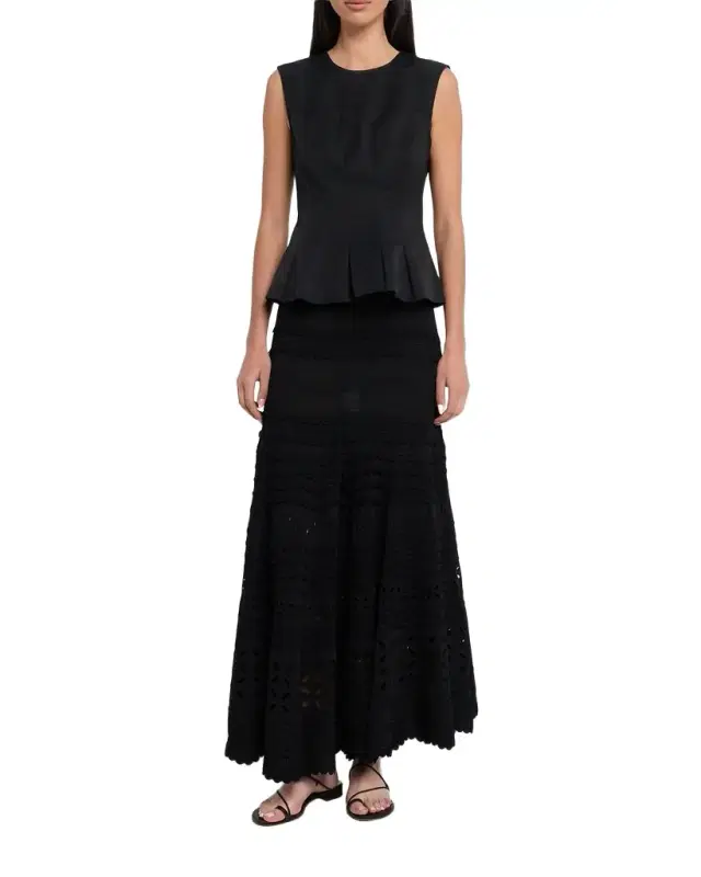 Annisa Eyelet Knit Maxi Skirt Annisa Eyelet Knit Maxi Skirt