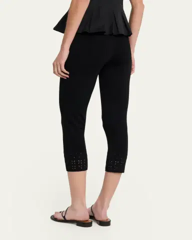Ulla Johnson Seraphine Eyelet Knit Capri Leggings | Thumbnail 3 Ulla Johnson Seraphine Eyelet Knit Capri Leggings | Thumbnail 3