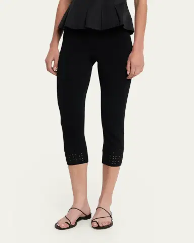 Ulla Johnson Seraphine Eyelet Knit Capri Leggings | Thumbnail 4 Ulla Johnson Seraphine Eyelet Knit Capri Leggings | Thumbnail 4