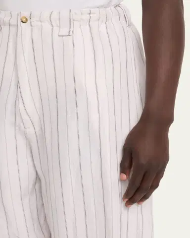 Willy Chavarria Men's Toluca Striped Oversized Linen-Blend Pants | Thumbnail 5 Willy Chavarria Men's Toluca Striped Oversized Linen-Blend Pants | Thumbnail 5