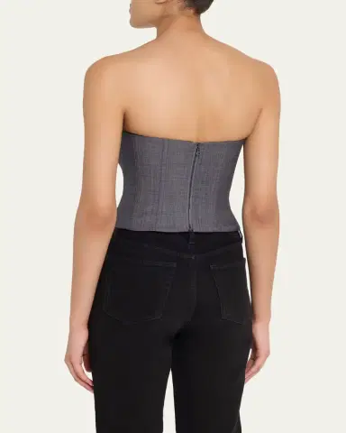TWP Jillian Lightweight Viscose-Wool Bustier | Thumbnail 3 TWP Jillian Lightweight Viscose-Wool Bustier | Thumbnail 3