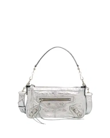 Balenciaga Le City Mini Metallic Leather Moto Shoulder Bag | Thumbnail 1 Balenciaga Le City Mini Metallic Leather Moto Shoulder Bag | Thumbnail 1