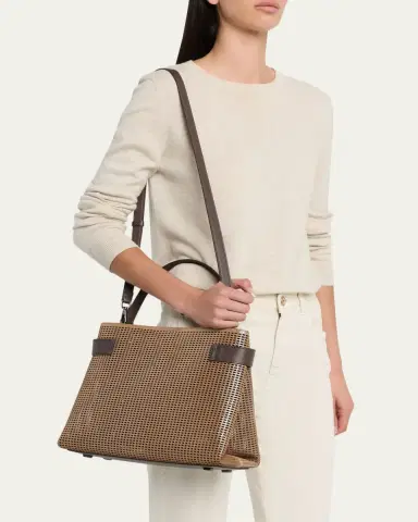 Brunello Cucinelli Essence Sparkling Leather Top-Handle Bag | Thumbnail 2 Brunello Cucinelli Essence Sparkling Leather Top-Handle Bag | Thumbnail 2