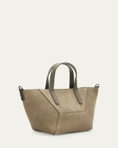 Brunello Cucinelli Duo Soft Suede Mini Bag | Thumbnail 3 Brunello Cucinelli Duo Soft Suede Mini Bag | Thumbnail 3
