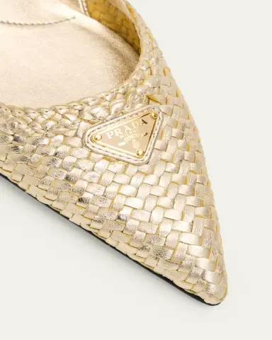 Prada 55mm Triangle Logo Woven Leather Slingback Pumps | Thumbnail 14 Prada 55mm Triangle Logo Woven Leather Slingback Pumps | Thumbnail 14