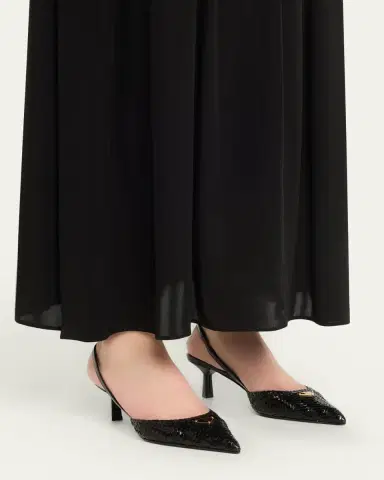 Prada 55mm Triangle Logo Woven Leather Slingback Pumps | Thumbnail 7 Prada 55mm Triangle Logo Woven Leather Slingback Pumps | Thumbnail 7